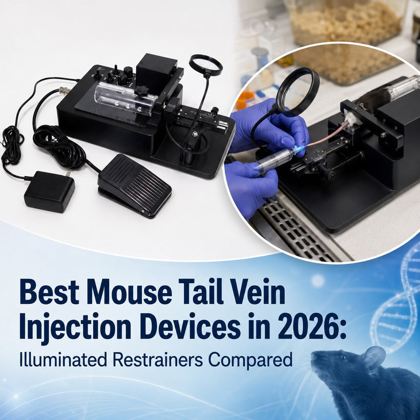Comparison of illuminated mouse tail vein injection devices and restrainers for laboratory intravenous dosing in mice