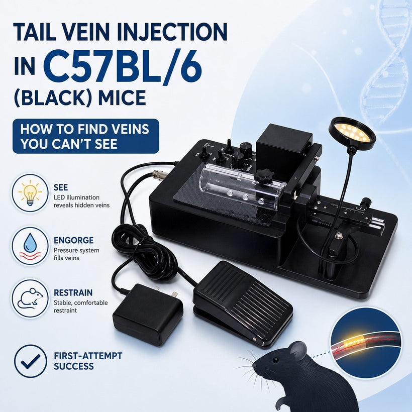Tail Vein Injection in C57BL/6 (Black) Mice: How to Find Veins You Can't See