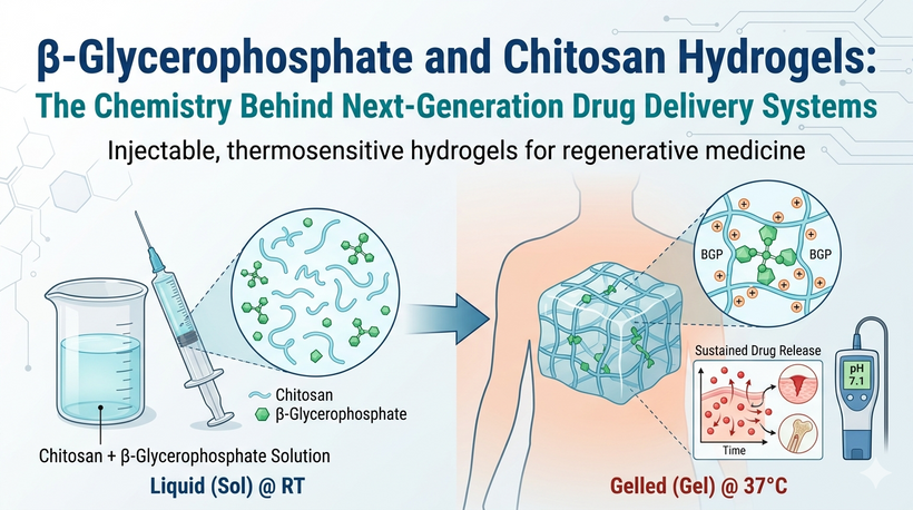 β-Glycerophosphate and Chitosan Hydrogels: The Chemistry Behind Next-Generation Drug Delivery Systems