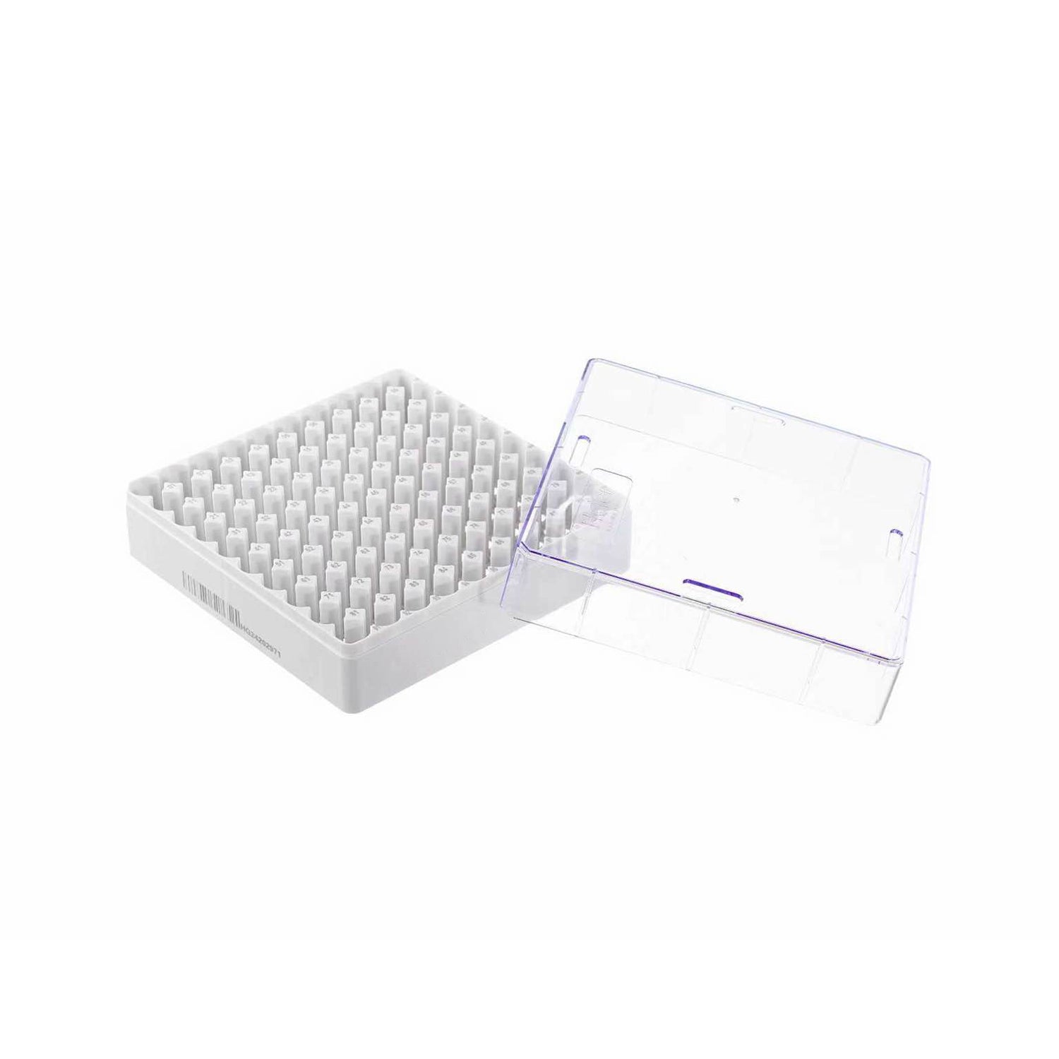 100-Well Open-Bottom Barcoded Cryogenic Box, 2-Inch Height