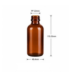 120 mL Amber Glass Boston Round Reagent Bottle with PP22 Screw Thread