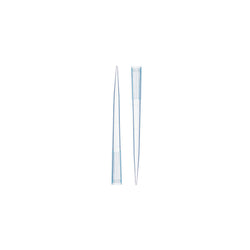 1250 µL universal extended length low retention pipette tips in bagged packaging