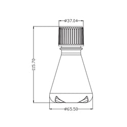 125 mL PC Erlenmeyer Flask Baffled Concave Bottom with PTFE-Lined Screw Vent Cap Sterile Autoclavable Individual Packed Biofargo