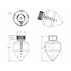 500 mL Large Volume PP Centrifuge Bottle 6000 × g Bagged Sterile