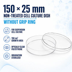 150x25 mm Cell Culture Dish NonTreated without Grip Ring Sterile