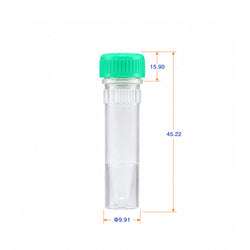 1.5 mL Sterile Reagent Tubes with Gasket-Free Green Cap