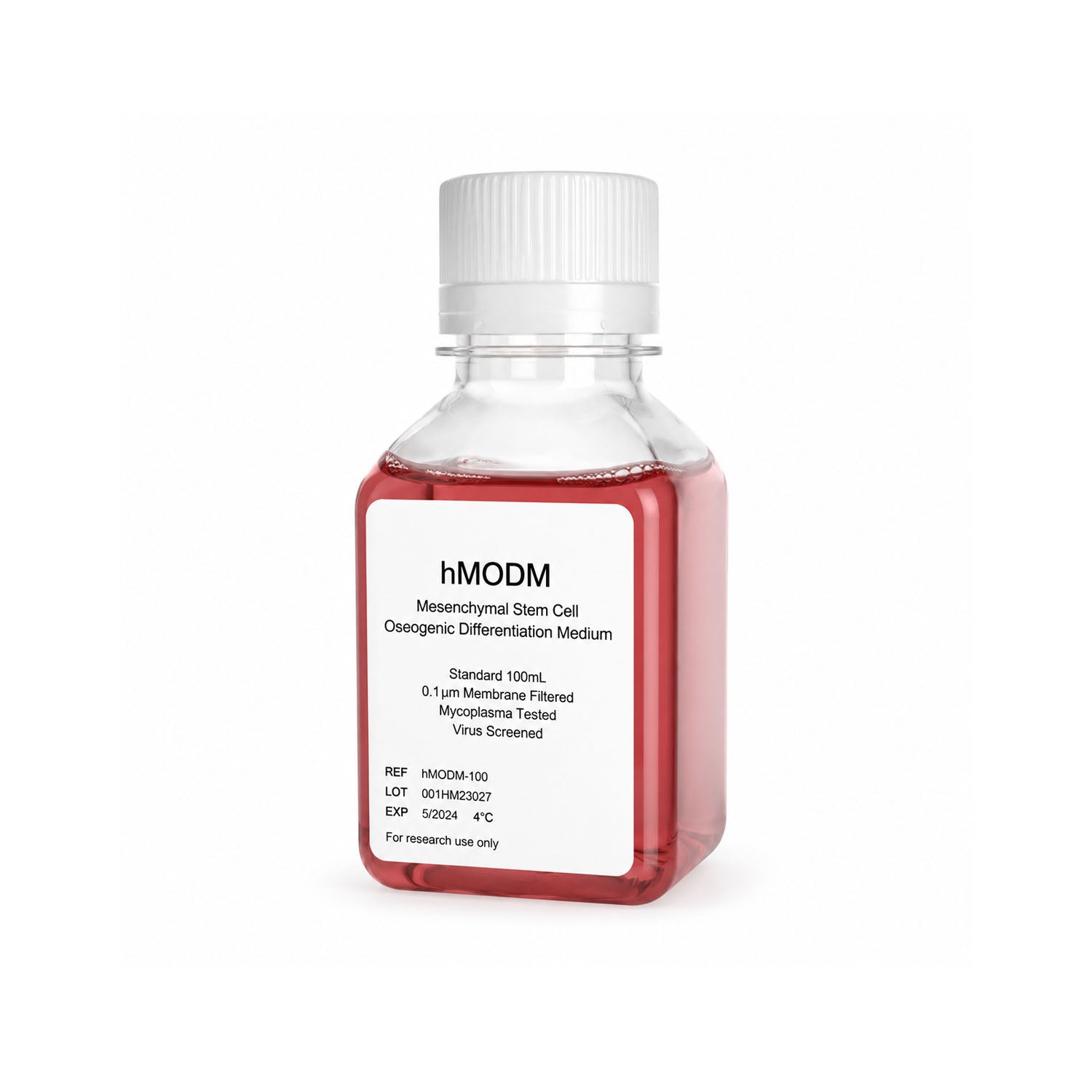 XR hMODM Human MSC Osteogenic Differentiation Medium bottle for human mesenchymal stem cell osteogenic differentiation research