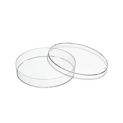 90 mm sterile petri dish with vented lid made from clear polystyrene for microbiology culture