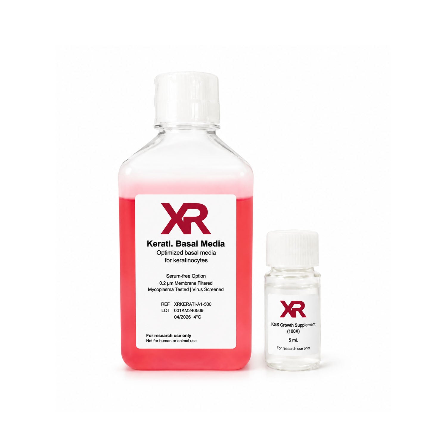 XR Kerati Human Keratinocyte Growth Medium with Basal Media and KGS Supplement for Serum-Free Primary Keratinocyte Culture