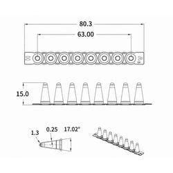0.1 mL 8-Strip Tubes – Low Profile – with Separate 8-Strip Clear Flat Caps – Natural – 125/Pack
