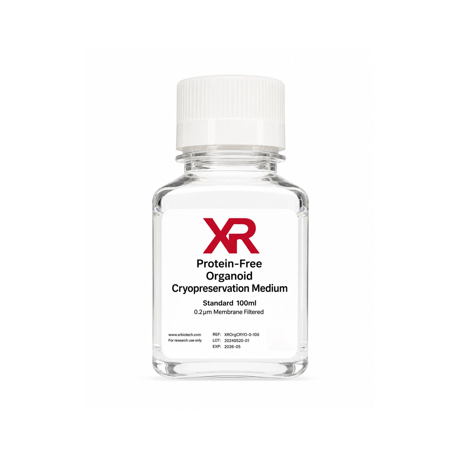 Protein-free organoid cryopreservation medium with 10 percent DMSO for human and mouse organoid freezing