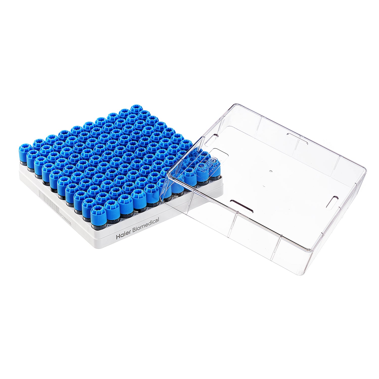 100-Well Open-Bottom Barcoded Cryogenic Box,1.5-Inch Height