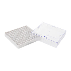 100-Well Open-Bottom Barcoded Cryogenic Box,1.5-Inch Height, for 1mL Cryo Tubes
