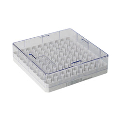100-Well Open-Bottom Barcoded Cryogenic Box,1.5-Inch Height, for 1mL Cryo Tubes
