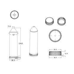 50 mL Centrifuge Tubes Sterile Max 12000 × g with Flat Screw Cap Rack Packed