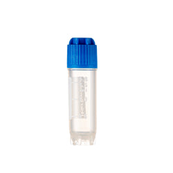 2.0 mL Cryo Tubes, External Screw Cap, Blue Concave Cap, Sterile, Bag-Packed, 100 Tubes/Bag