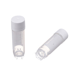 1.5 mL Cryo Tubes, White Flat Cap, Sterile, Bag-Packed, 100 Tubes/Bag