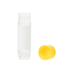 1.5 mL Cryo Tubes, Yellow Flat Cap, Sterile, Bag-Packed, 100 Tubes/Bag