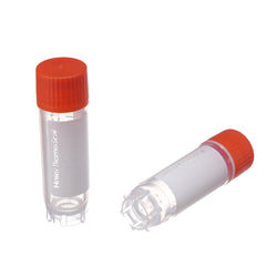 1.5 mL Cryo Tubes, Red Flat Cap, Sterile, Bag-Packed, 100 Tubes/Bag