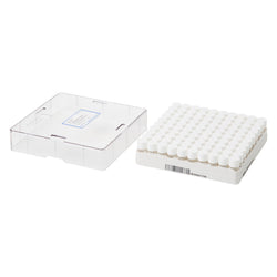 Pre-filled 0.5 mL Cryo Tubes, Triple-Code, White Flat Cap, Clear Self-standing Tube, 10×10 Cryobox, 100/Box, Sterile
