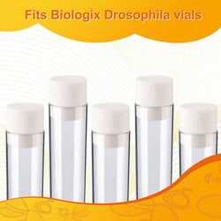 Drosophila Closures for Wide Vials-Densest Sponge-28*30mm-100 per Bag-10 Bags per Case-Biologix - Biofargo - 