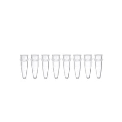 200μL PCR 8-Strip Tube with Lids RNase-/DNase-free Nonpyrogenic (Clear - Dome Snap Lock Cap) - Cellprobio - Biofargo - 