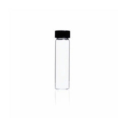 8 ml HPLC Clear Vials - Borosilicate Glass - Kit - Black PP Open Top Cap - PTFE/Silicone Septa - 100/Case - Biofargo