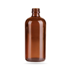 32 oz (946 mL) amber glass boston round reagent bottle with 28 mm neck - BF-439601