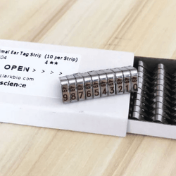 Smart Tager Clips- 3 digit Laser-Etched 1 side - ClarkBio - Biofargo - 