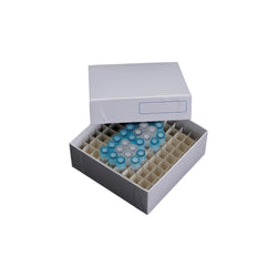 CryoKING Premium Cardboard Freezer Boxes-2in (81-Well, 100-Well, White) 133x133x53mm-Biofargo