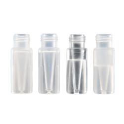 2ml Clear Plastic Vial with 300µL Insert Volume (Fixed Insert),HPLC Autosampler Vials, 100/PK - Biofargo - 