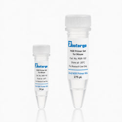 Biofargo NSR Primer Set for Mouse (NSR-102) featuring a small 54 µL tube of 1st NSR Primer Mix and a larger 275 µL tube of 2nd NSR Primer Mix.
