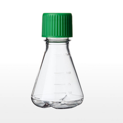 125 mL PC Erlenmeyer Flask – PTFE-Lined Screw Vent Cap – Baffled Concave Bottom – Sterilized – Biofargo