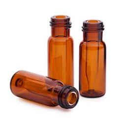 2ml Amber Glass Vials with 300 µL Insert Volume (Fixed Insert),HPLC Autosampler Vials, 100/pk - Biofargo - 