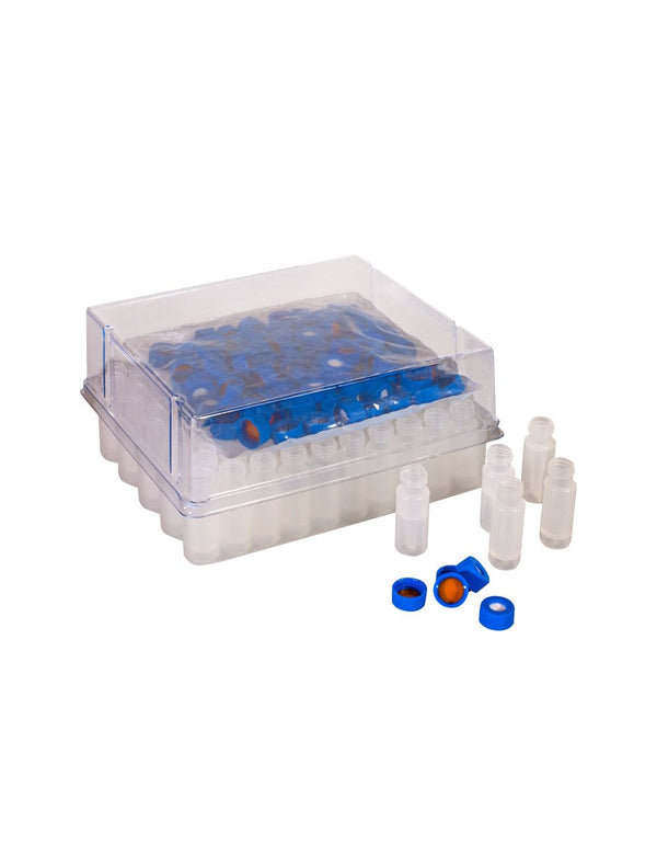 2ml Clear Plastic Vial with 300µL Insert Volume (Fixed Insert