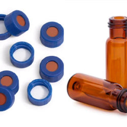 Chromatography Vails (2mL, Amber Glass) & Inserts (Pre-assemble) & Caps Kit,HPLC Autosampler Vials, 100/PK - Biofargo - 