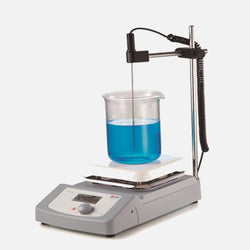 LCD Numerical Control 6 Inch Square Disk Magnetic Stirrer-Heated Type-Dlab MS-H380-Pro - Biofargo - 