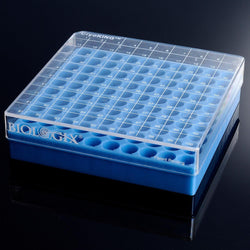 CryoKING PC Cryogenic Boxes-Blue (2in, 1in 100-Well)-Case of 12-Biologix - Biofargo - 