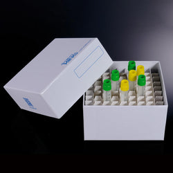 CryoKING Premium Cardboard Freezer Boxes-3in (81-Well, 100-Well, White) 133x133x76mm-Biologix - Biofargo - 